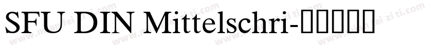 SFU DIN Mittelschri字体转换